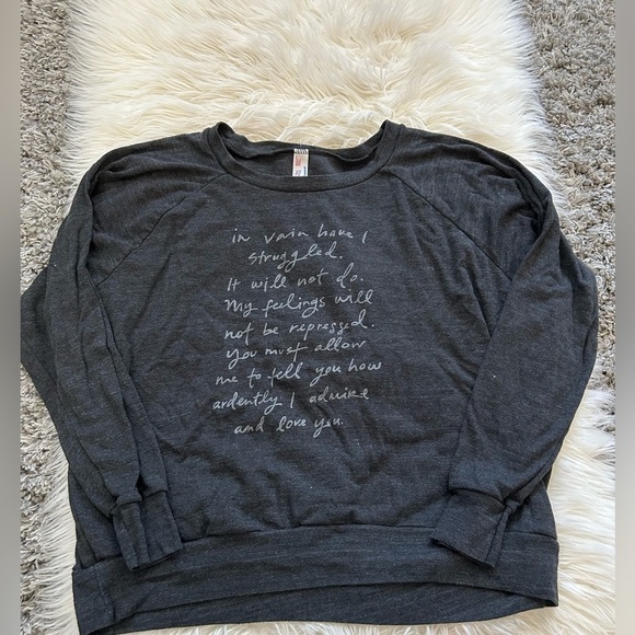Gray Pride & Prejudice Sweatshirt - Picture 1 of 1